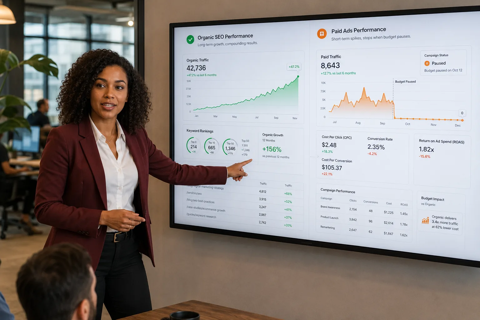 SEO vs Paid Ads: Which Digital Marketing Strategy Delivers Better ROI? — AZRIVA Insights